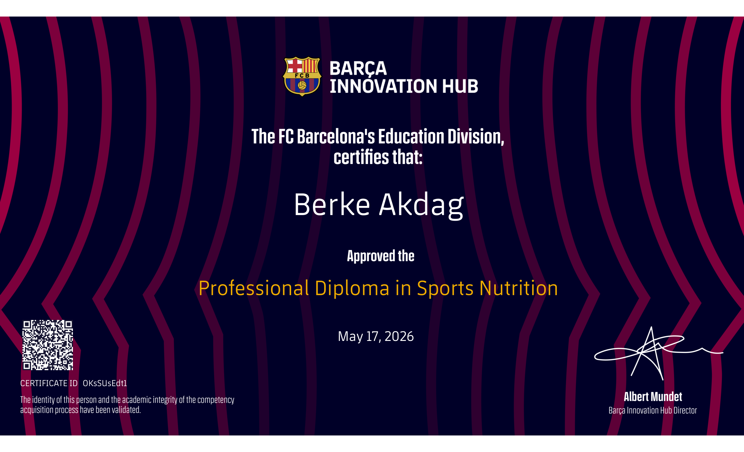 Professional Diploma in Sports Nutrition